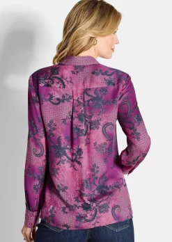 Chemisier en satin de viscose.