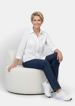 Chemisier extensible, très confortable, en coton