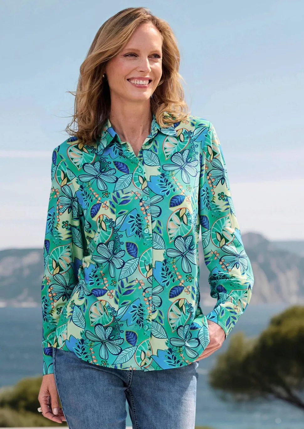 Chemisier léger avec col chemise