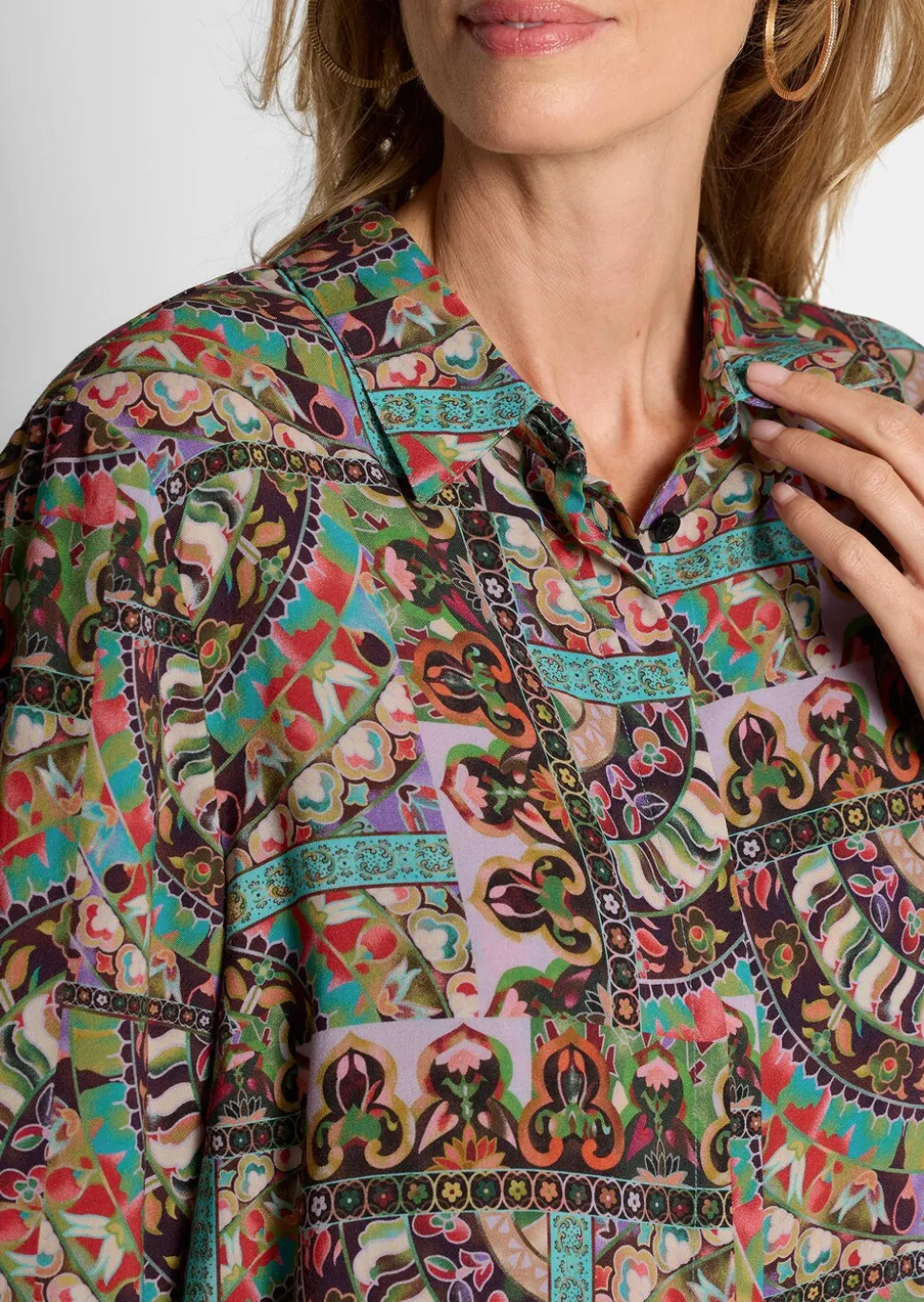 Chemisier long en pure viscose