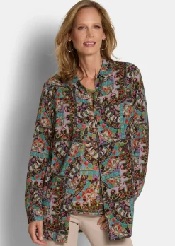 Chemisier long en pure viscose