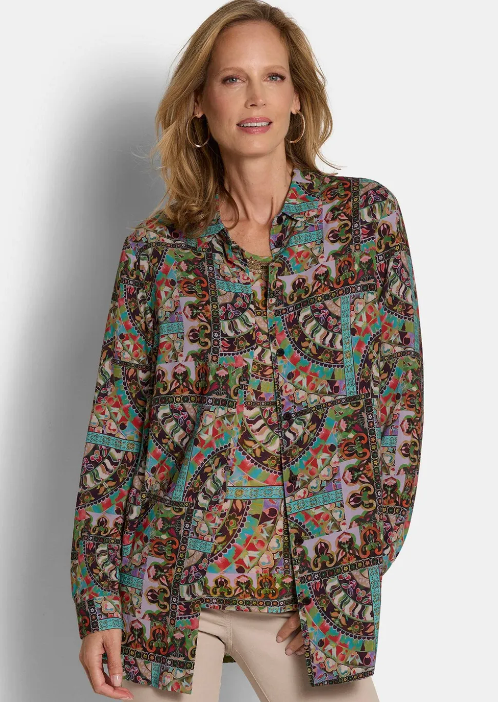 Chemisier long en pure viscose