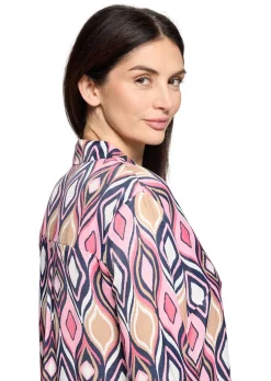 Chemisier long en satin de viscose.