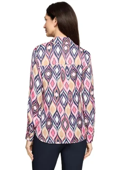 Chemisier long en satin de viscose.