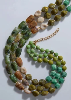 Collier de perle, aspect pierre naturelle