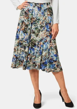 Confortable jupe à pois à taille entièrement élastique
