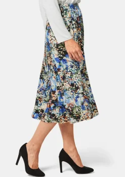 Confortable jupe à pois à taille entièrement élastique