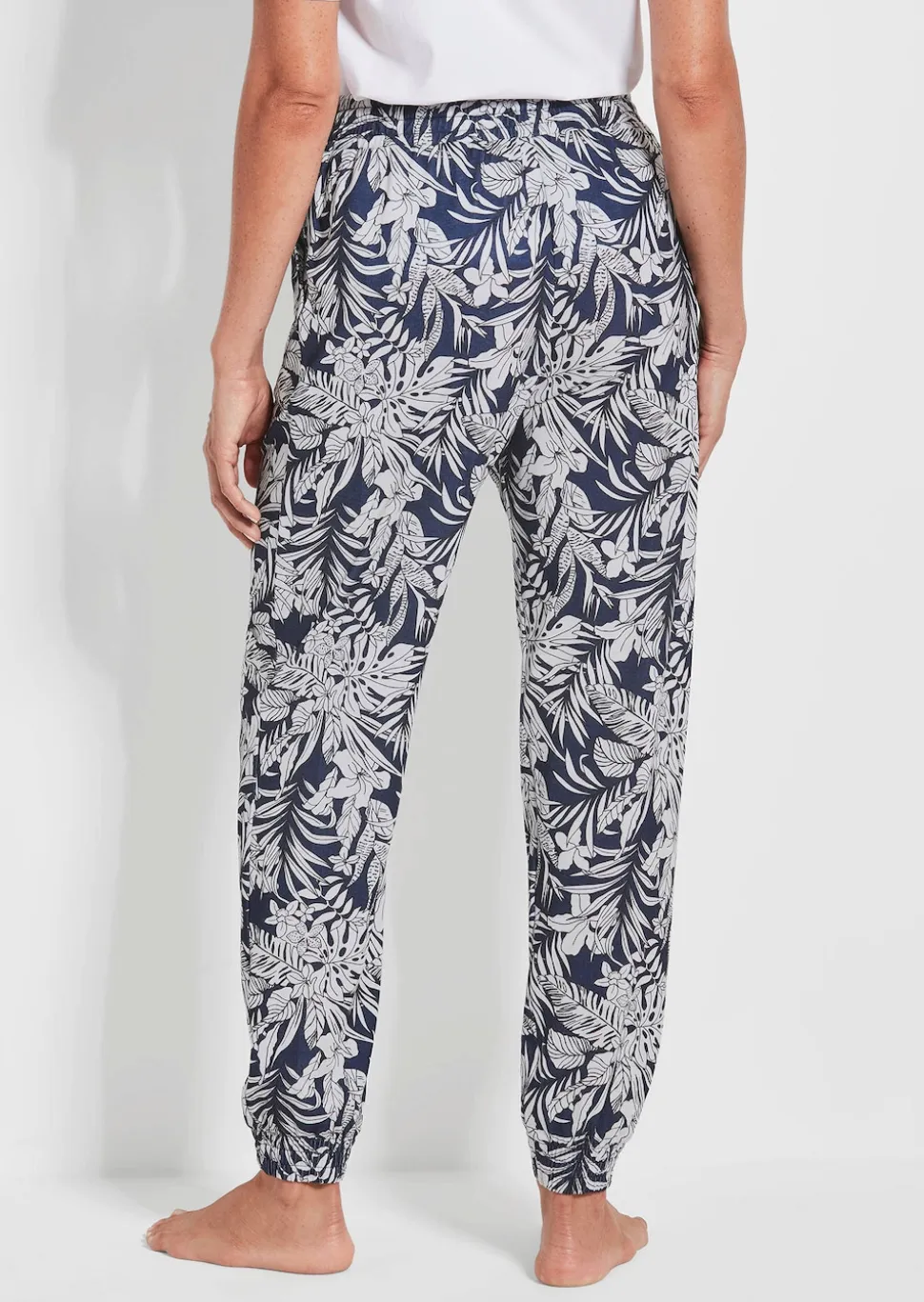 Confortable pantalon de jogging imprimé feuilles