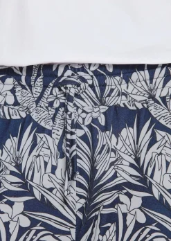 Confortable pantalon de jogging imprimé feuilles