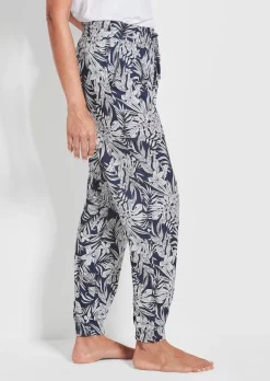 Confortable pantalon de jogging imprimé feuilles