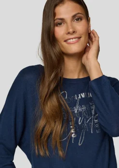 Doux T-shirt avec imprimé lettrage