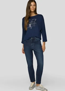 Doux T-shirt avec imprimé lettrage