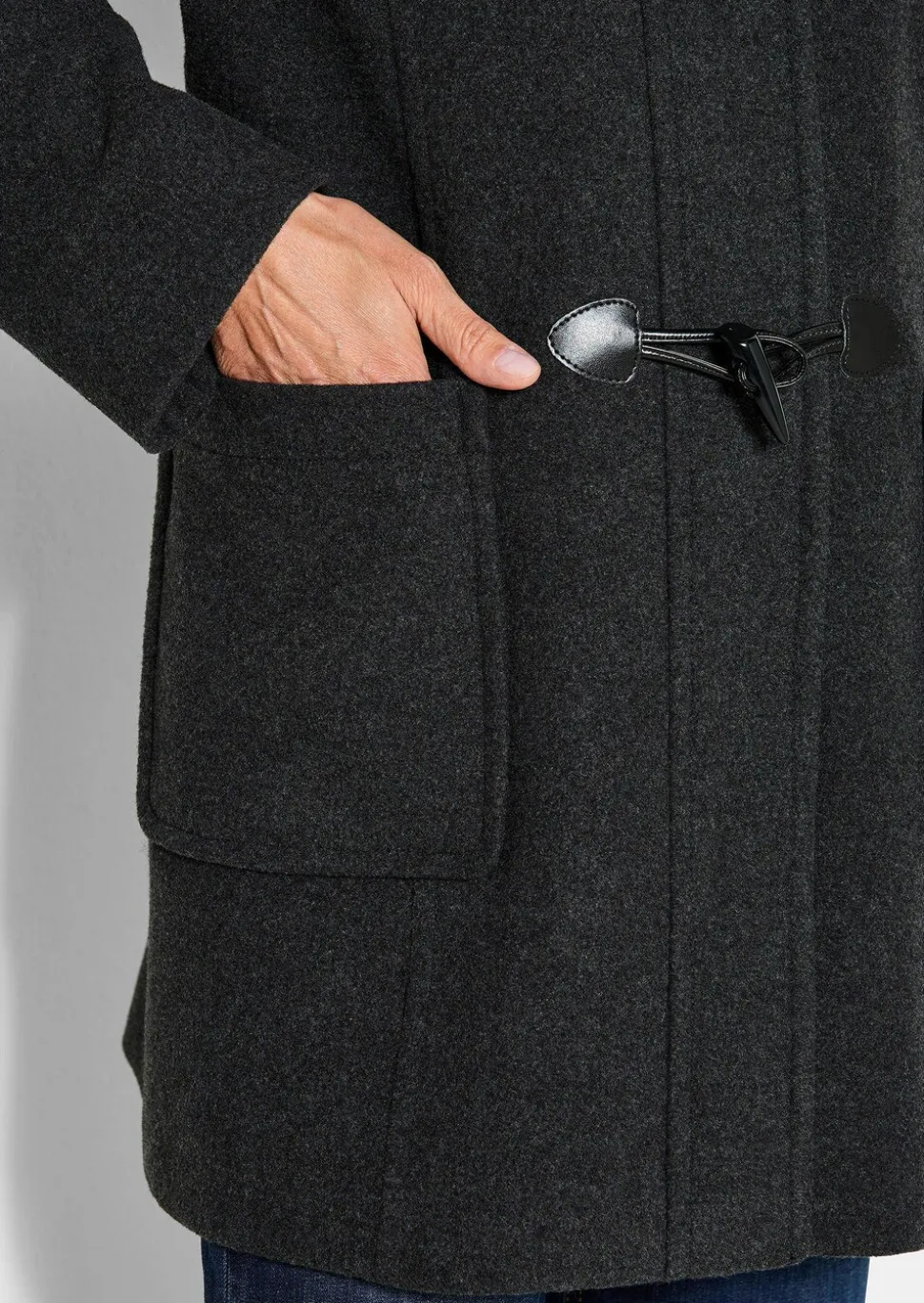 Duffle-coat classique en laine mélangée