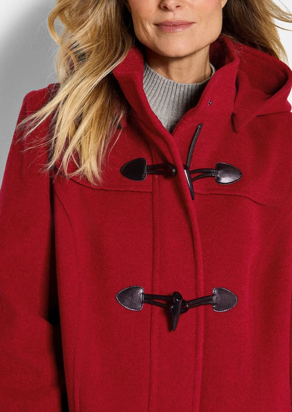 Duffle-coat classique en laine mélangée