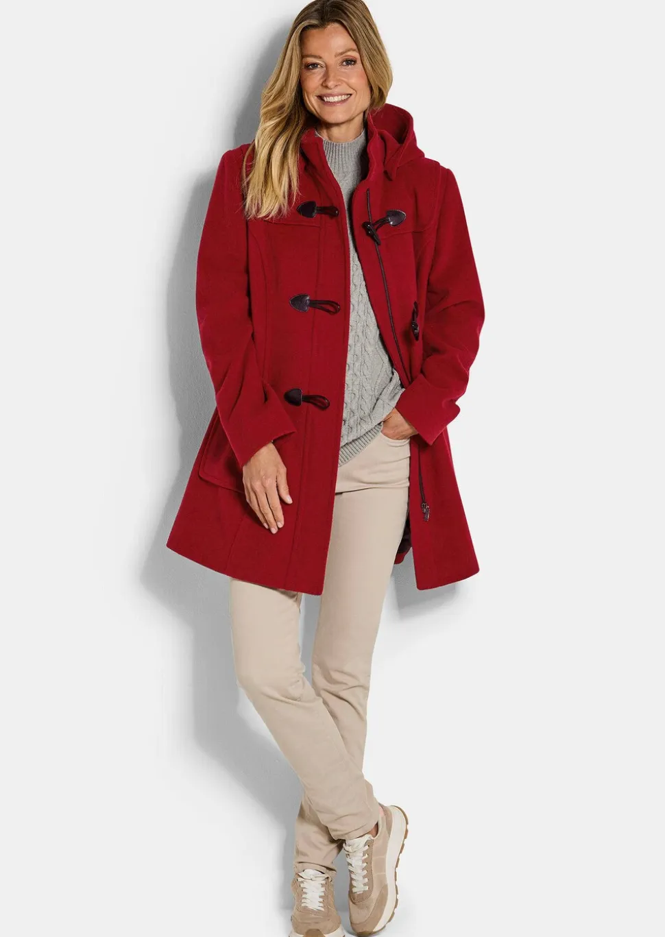 Duffle-coat classique en laine mélangée