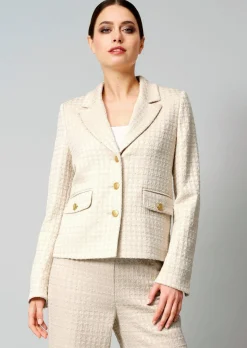 Elégant blazer en tissu bouclette