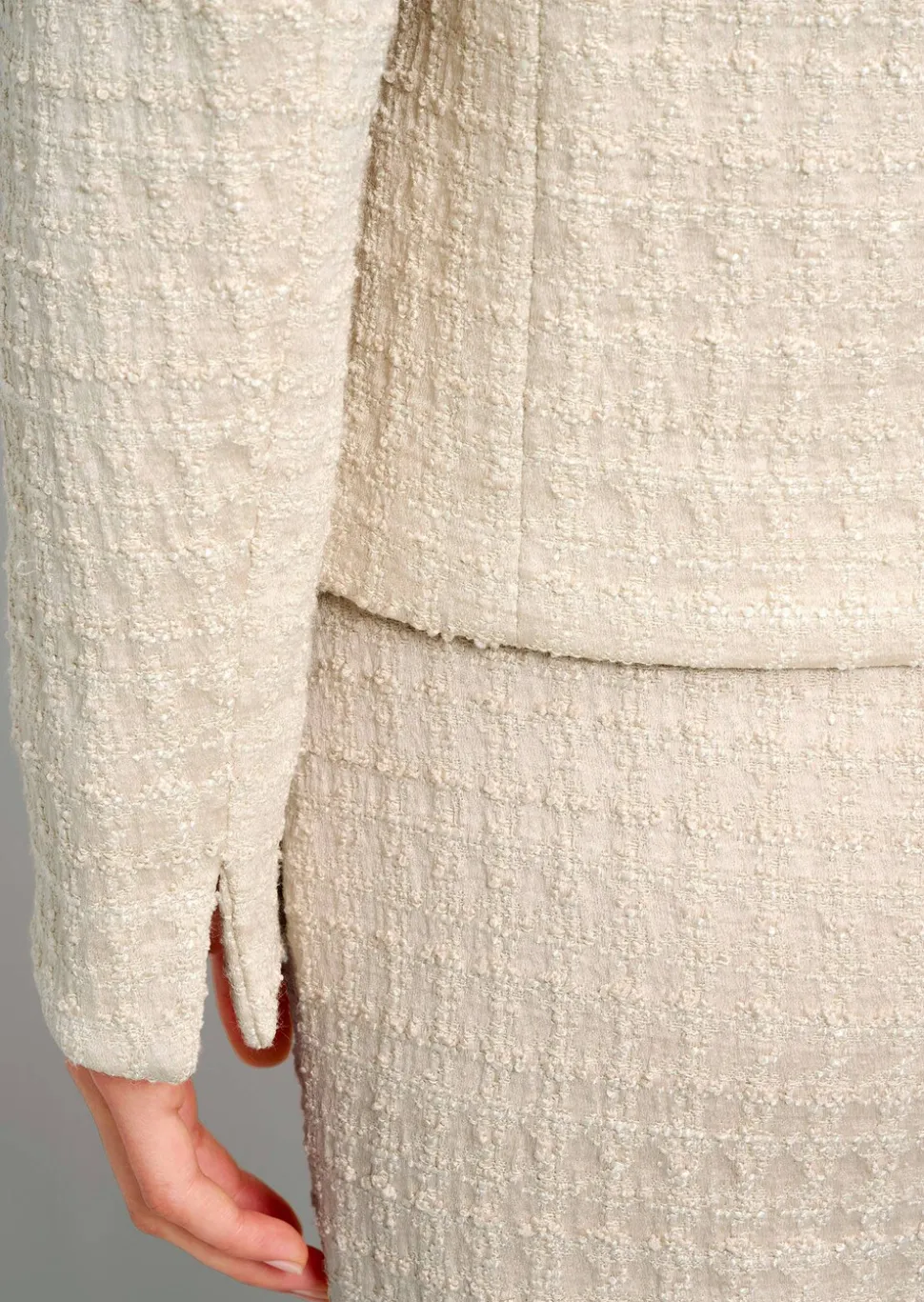 Elégant blazer en tissu bouclette