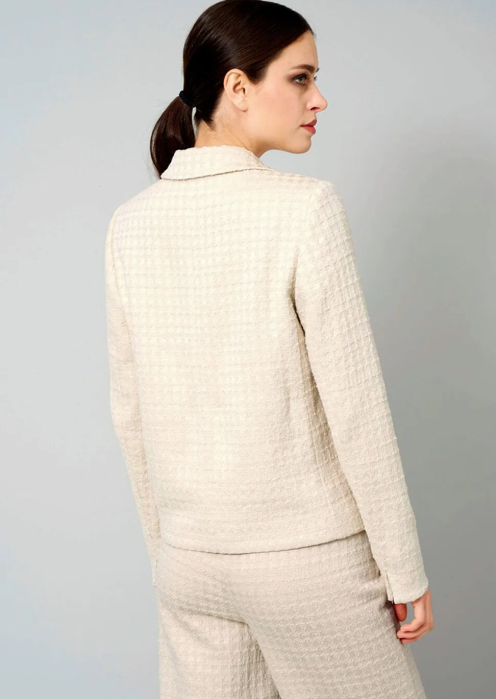 Elégant blazer en tissu bouclette