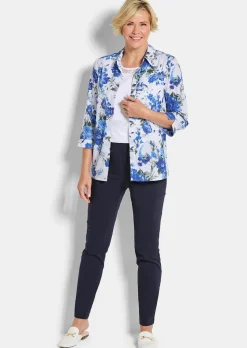 Ensemble blouse à imprimé floral et top