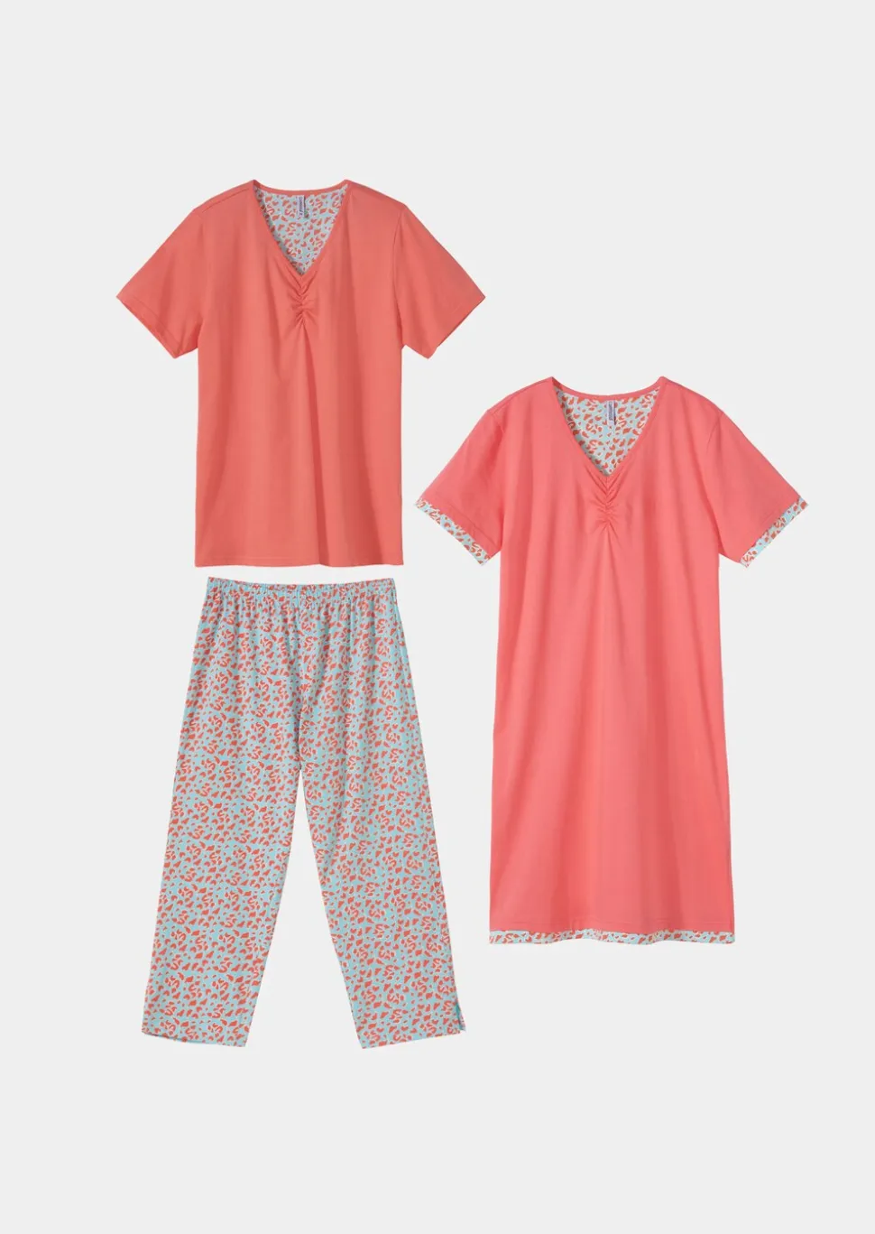 Ensemble de nuit en coton 3 pièces