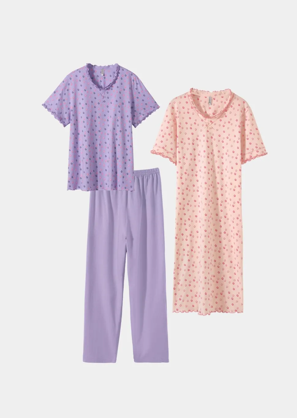 Ensemble de nuit en coton 3 pièces