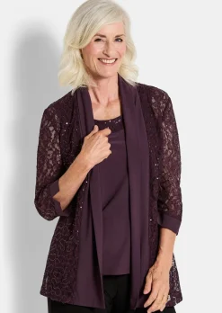 Ensemble veste en dentelle et bustier