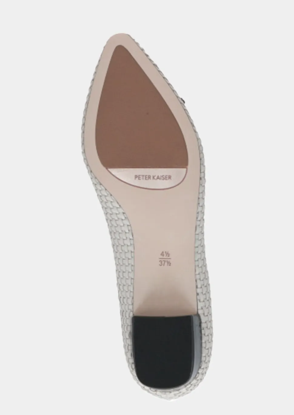 Escarpins en cuir, aspect tressé, avec talon bloc