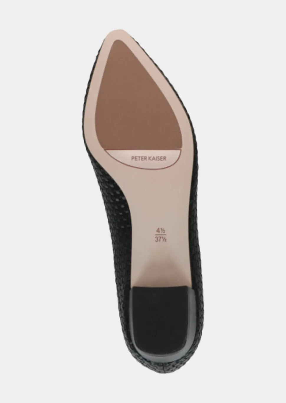 Escarpins en cuir, aspect tressé, avec talon bloc