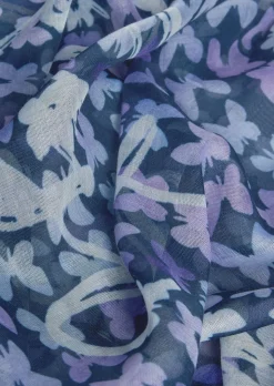 Foulard avec motif de papillons