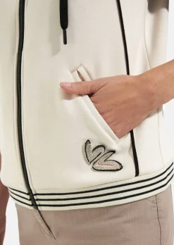 Gilet en jersey avec capuche et fermeture zippée