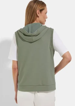 Gilet en sweat BARBARA LEBEK avec capuche et poche kangourou