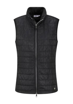 Gilet matelassé avec empiècements en jersey