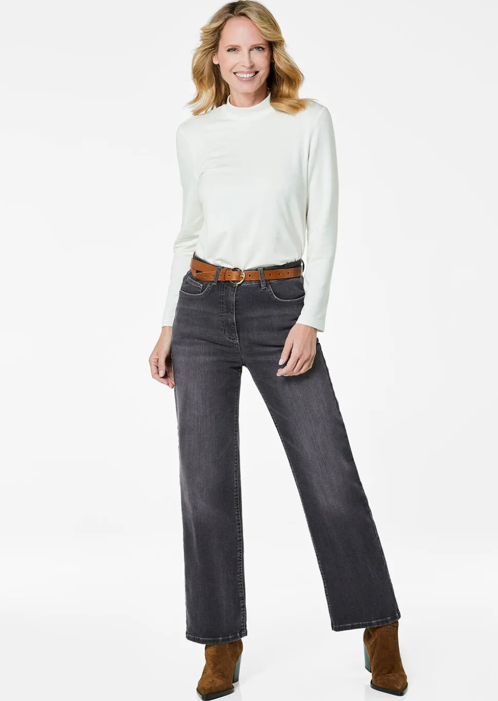 Jean ample VERA en denim extensible