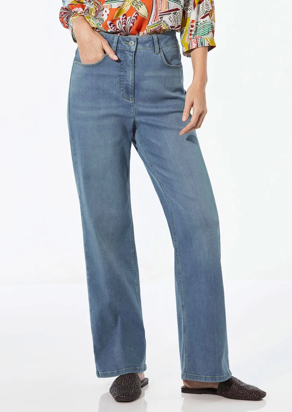 Jean ample VERA en denim extensible