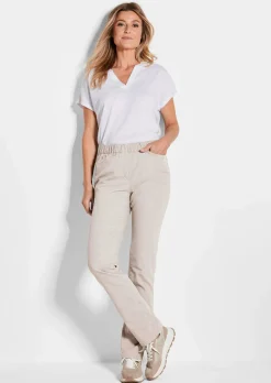 Jean CARLA à taille élastique orné de pierres scintillantes
