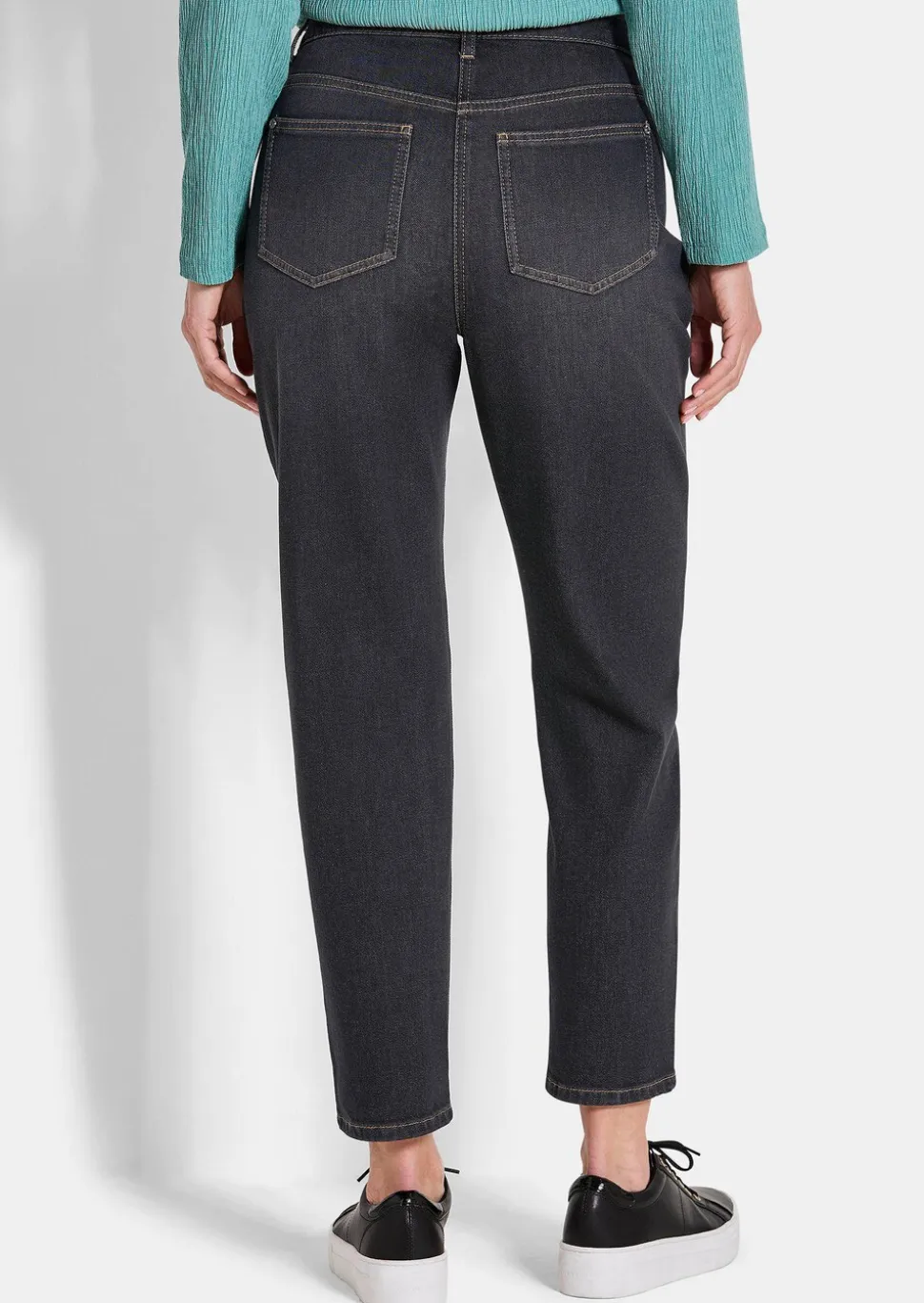 Jean mom SARA en coton stretch