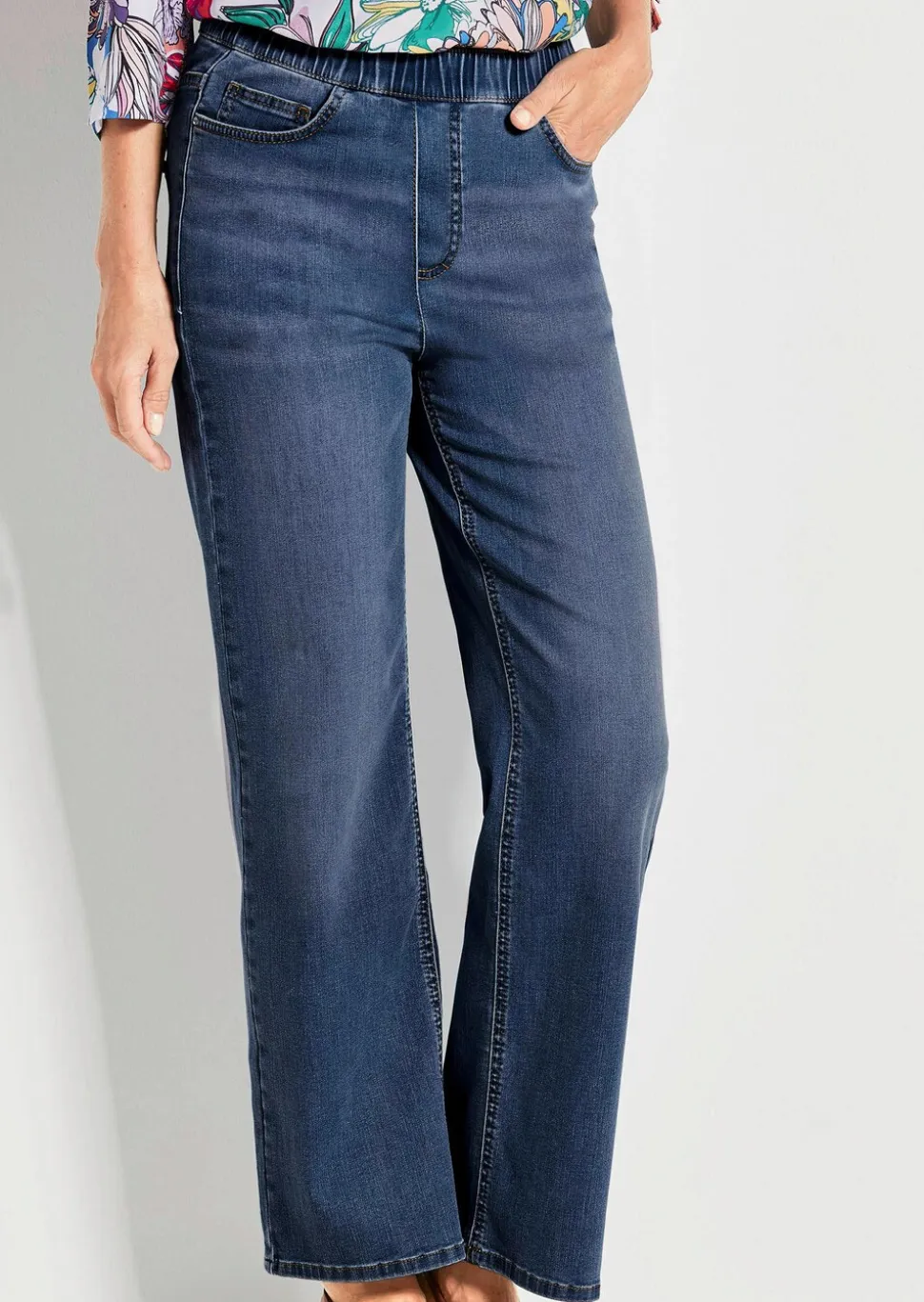 Jean·VERA·à·taille·élastique avec jambes amples