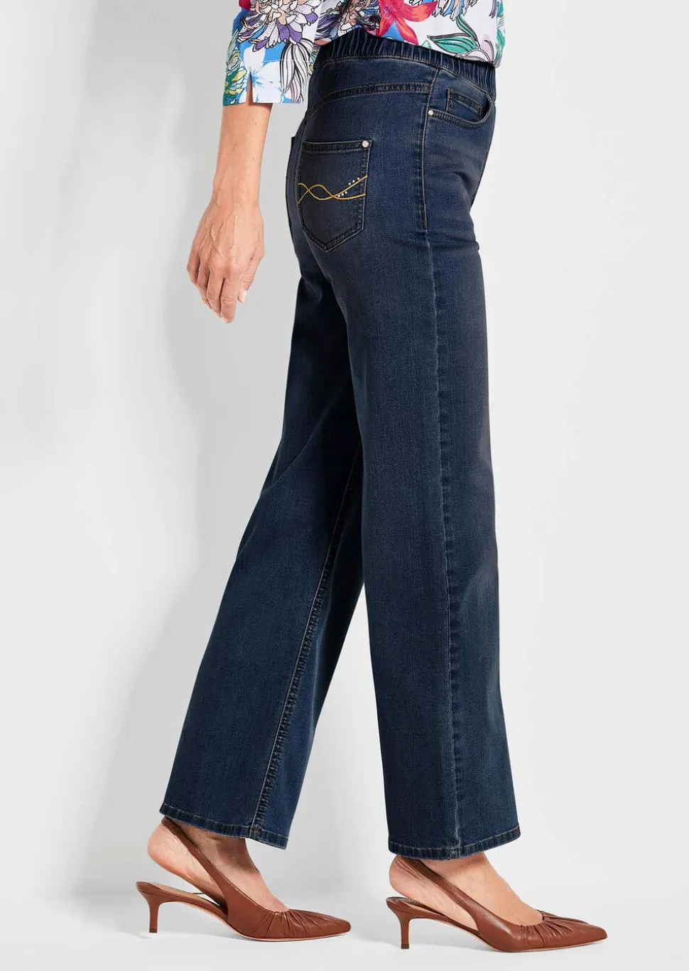 Jean·VERA·à·taille·élastique avec jambes amples