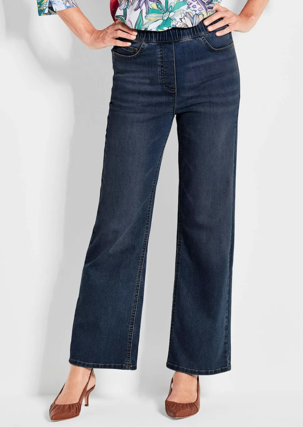 Jean·VERA·à·taille·élastique avec jambes amples