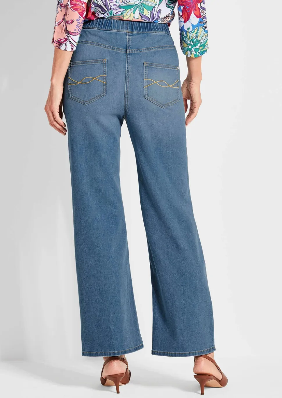 Jean·VERA·à·taille·élastique avec jambes amples