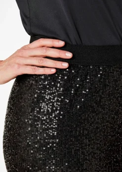 Jupe à paillettes avec taille élastique confort