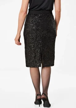 Jupe à paillettes avec taille élastique confort