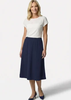 Jupe évasée en jersey avec taille élastique