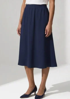 Jupe évasée en jersey avec taille élastique