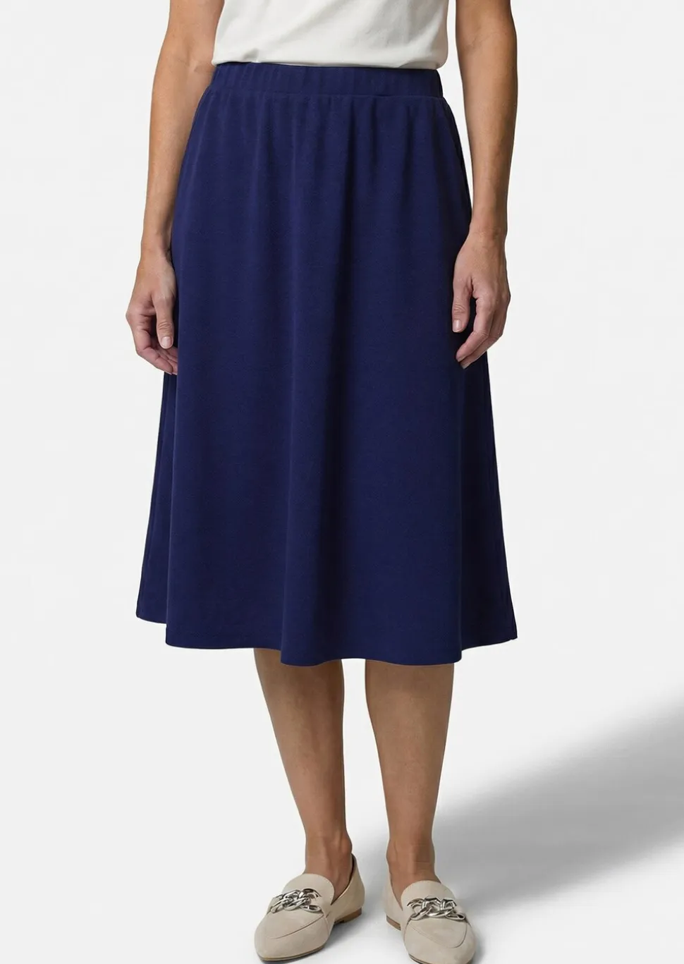 Jupe évasée en jersey avec taille élastique