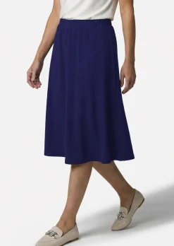 Jupe évasée en jersey avec taille élastique