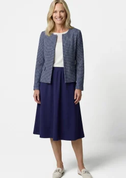 Jupe évasée en jersey avec taille élastique