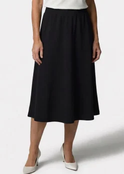 Jupe évasée en jersey avec taille élastique