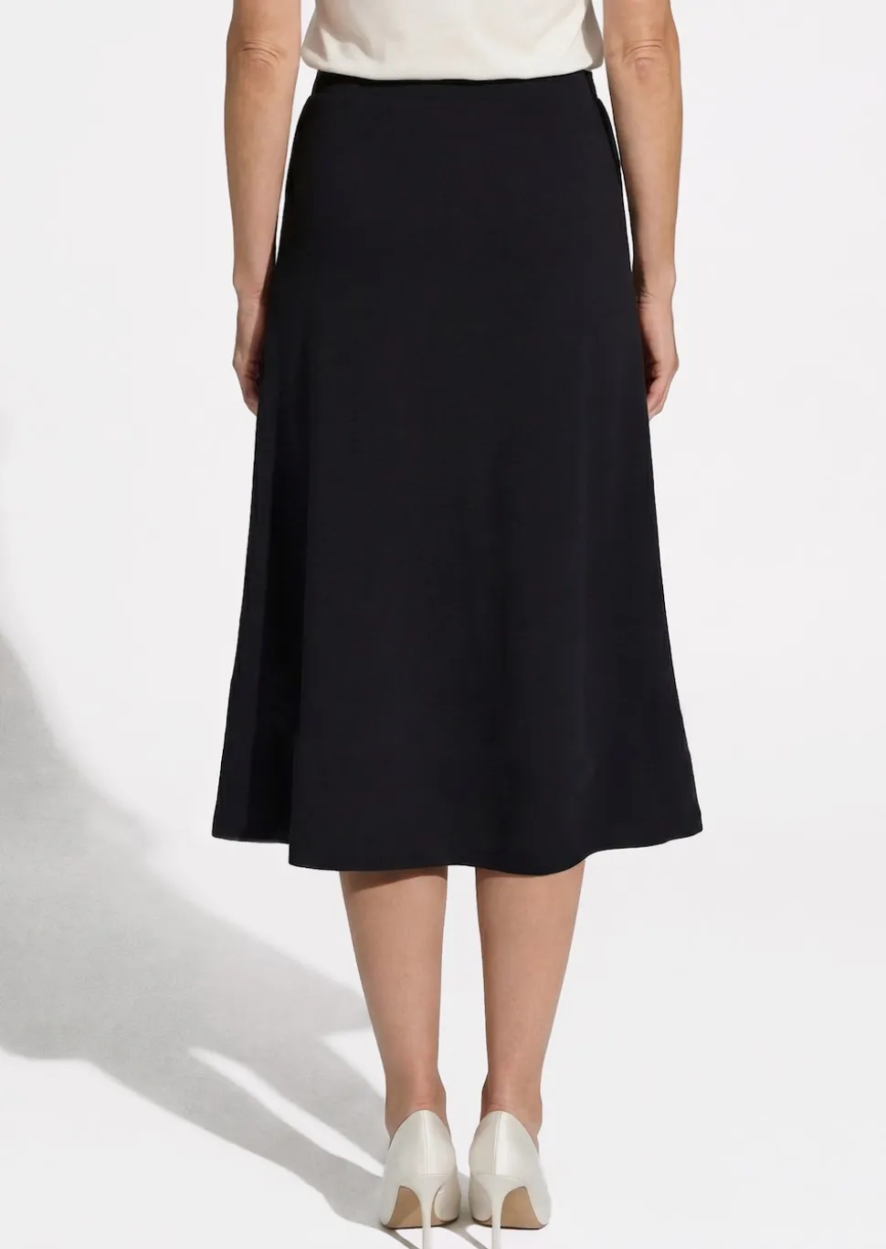Jupe évasée en jersey avec taille élastique