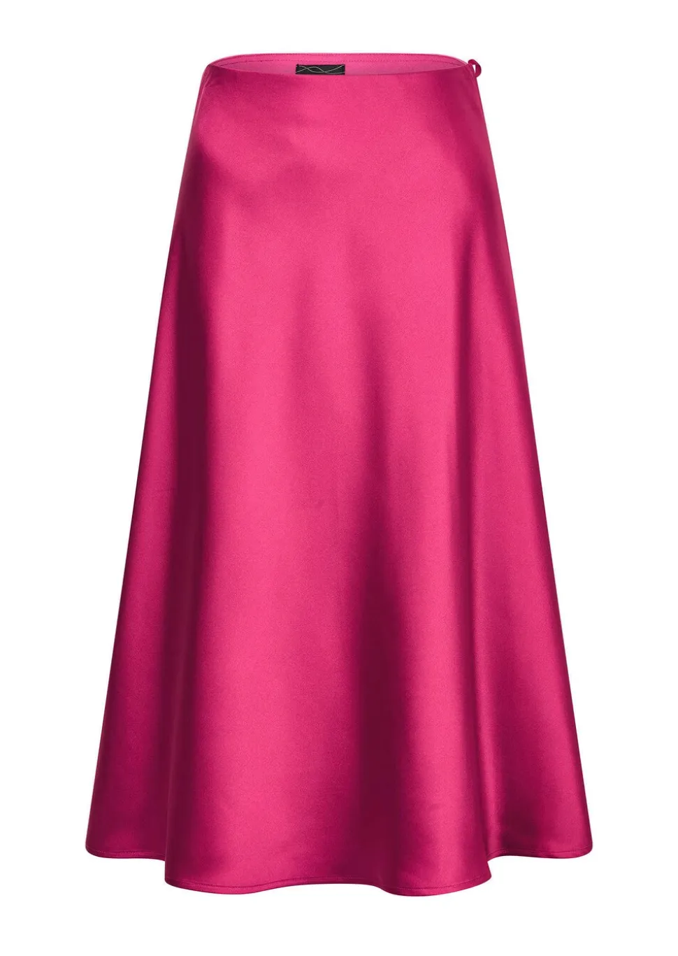 Jupe évasée en satin avec taille élastique